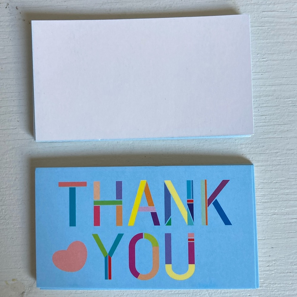 25 Retro Thank You Cards & 100 1” Stickers Bundle - Picture 2 of 4